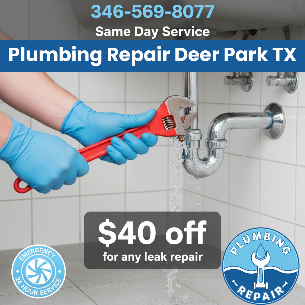 Plumbing repair coupon Deer Park TX - discount plumber Deer Park